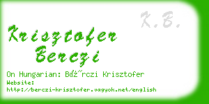 krisztofer berczi business card